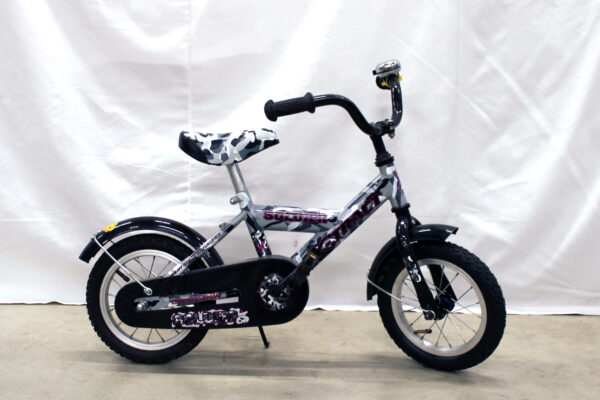 Kinderfiets 12 inch Grijs camo